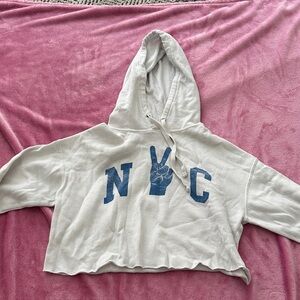 NYC Graphic White Hoodie